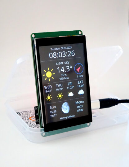 ThingPulse Color Kit Grand with sample application: weather station